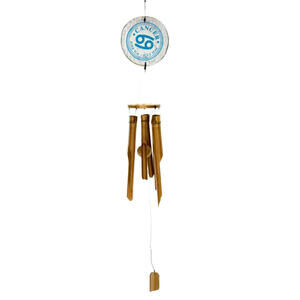 Zodiac Cancer Bamboo Wind Chime - 41" Indoor Outdoor Hanging Home Décor